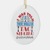 私は床屋を歌うラベルがあると言われた セラミックオーナメント (右)