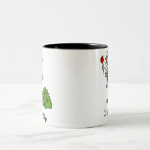 私は庭いじりをします ツートーンマグカップ (中央)