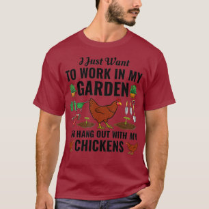 私は庭で働きたいだけつるだ Tシャツ