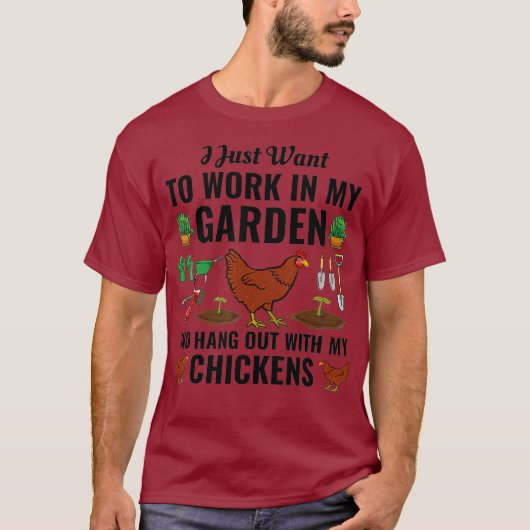 私は庭で働きたいだけつるだ Tシャツ (正面)