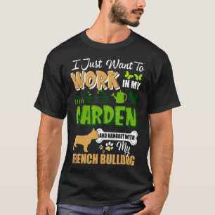 私は庭で働き、私と二日酔いにフランス語 Tシャツ