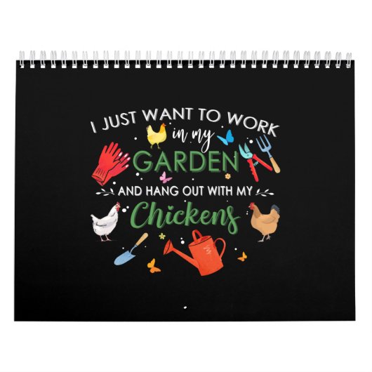 私は庭とニワトリで働きたいだけつるです カレンダー (カバー)