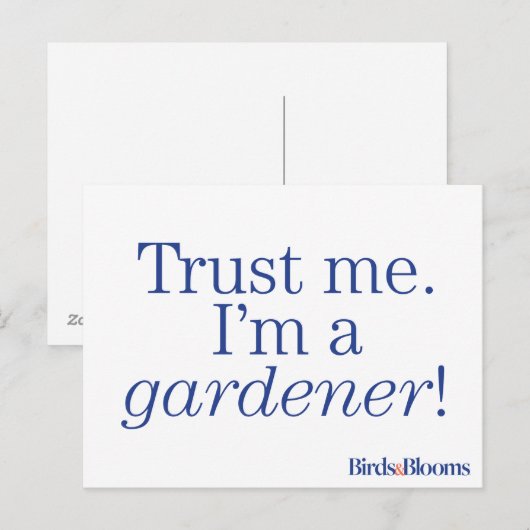 私は庭師だ ポストカード (正面/裏面)