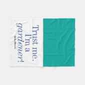 私は庭師です フリースブランケット (正面(横))