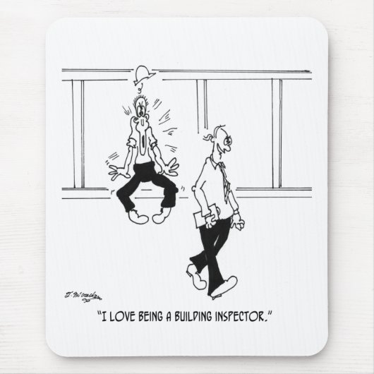 私は建物検査員であることを愛します マウスパッド (正面)