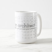 私は建築家です コーヒーマグカップ (正面右)