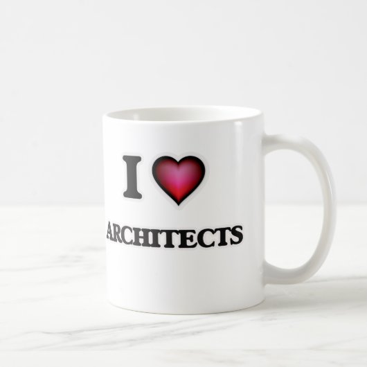 私は建築家を愛します コーヒーマグカップ (右)