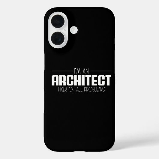 私は建築家 すべての問題を解決します 学生 Case-Mate iPhoneケース (裏面)