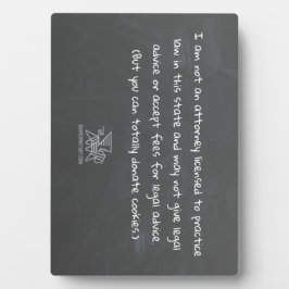 「私は弁護士ではない」公証人 フォトプラーク