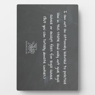 「私は弁護士ではない」公証人 フォトプラーク