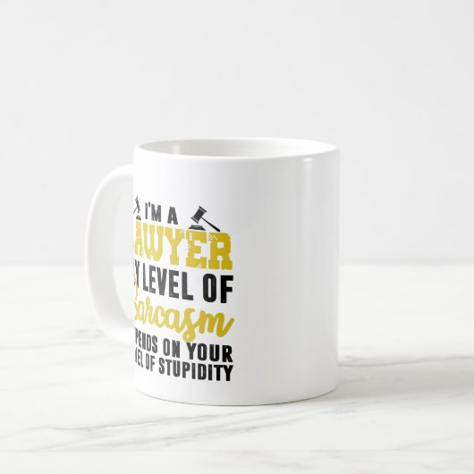 私は弁護士の卒業祝いだ コーヒーマグカップ (正面左)