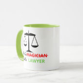 私は弁護士の引用文ではなくマジシャンおもしろい弁護士だ マグカップ (正面左)