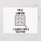 私は弁護士は私はいつも解決策のはがきを見つける ポストカード (正面)
