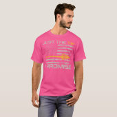 私は弓ハンターアーチェリーおもしろいを約束するヒント Tシャツ (正面フル)
