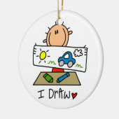 私は引きます セラミックオーナメント (左)