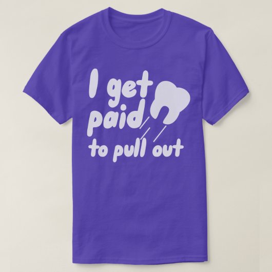 私は引き出すために支払いを受ける Tシャツ (デザイン正面)
