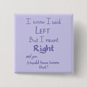 私は引き離れおもしろいのユーモア手書き引用文 缶バッジ (正面)