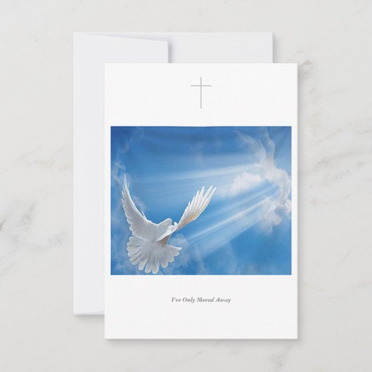 私は引っ越したばかり遠くにだ サンキューカード (正面)