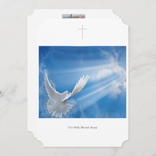 私は引っ越したばかり遠くに 招待状 (正面/裏面)