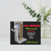 私は引っ越し、人のカードを振り、引っ越し。 ポストカード (スタンド正面)