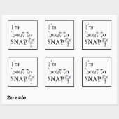 私は引用文のステッおもしろいク怒の姿をスナップする スクエアシール (シート)