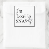 私は引用文のステッおもしろいク怒の姿をスナップする スクエアシール (バッグ)