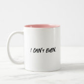 私は引用文コーヒーおもしろいペアカップギフトも出来ない ツートーンマグカップ (左)