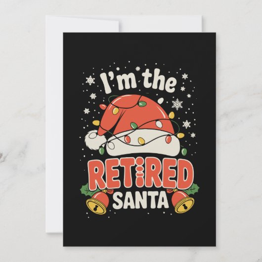私は引退したサンタの引退クリスマスXmas シーズンカード (正面)