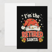 私は引退したサンタの引退クリスマスXmas シーズンカード (正面/裏面)