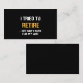 私は引退しようとしたが、今は妻のために働いている 名刺 (正面/裏面)