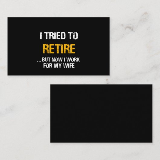私は引退しようとしたが、今は妻のために働いている 名刺 (正面/裏面)