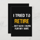 私は引退しようとしたが、今は妻の代わりに働いている 出欠カード (正面/裏面)