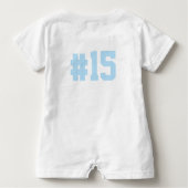 「私は弟だ」野球ジャージー番号 ベビーTシャツ (裏面)