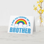 私は弟のレインボー誇りを持ったゲイプライドの出身だ カード (黄色い花)