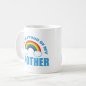 私は弟のレインボー誇りを持ったゲイプライドの出身だ コーヒーマグカップ (正面左)