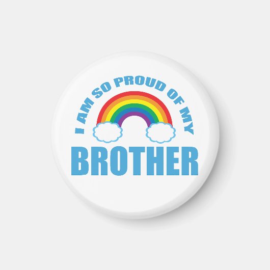 私は弟のレインボー誇りを持ったゲイプライドの出身だ マグネット (正面)