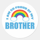 私は弟のレインボー誇りを持ったゲイプライドの出身だ ラウンドシール (正面)