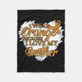私は弟の白血病Aを愛しているので衣服オレンジ フリースブランケット (正面)