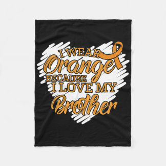 私は弟の白血病Aを愛しているので衣服オレンジ フリースブランケット