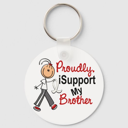 私は弟のSFT（骨/肺がん）を支持する キーホルダー (正面)