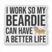 私は弱虫がより良い生活を送れるように働おもしろいく シール (正面)