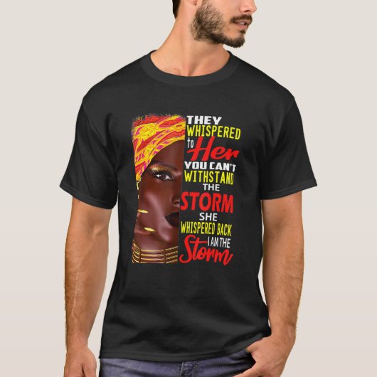 私は強いアフリカの女性である私はストーム黒Hist Tシャツ (正面)