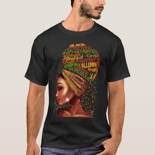 私は強いアフリカ人女性の黒い歴史の嵐だ Tシャツ (正面)
