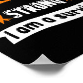 私は強い私は生存者白血病がん認識している ポスター (角)