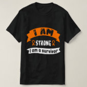 私は強い私は生存者白血病がん認識している Tシャツ (デザイン正面)
