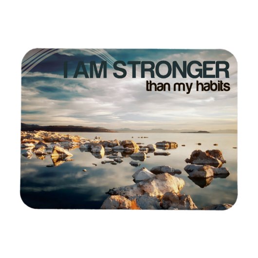 「私は強い」モチベーション肯定柔軟 マグネット (横)