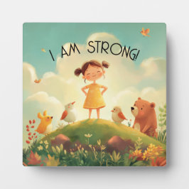 私は強い – 女の子のエンパワーメント フォトプラーク