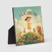 私は強い – 女の子のエンパワーメント フォトプラーク (正面)