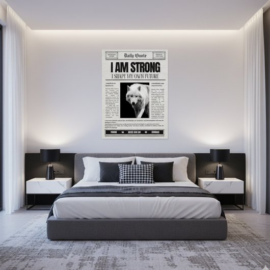 私は強い、毎日の引用文、肯定 ポスター