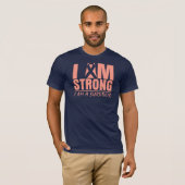 私は強い – 私は生存者 – 子宮がん Tシャツ (正面フル)